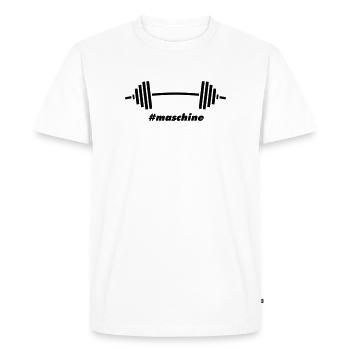 #Maschine : Puissance, poids et forme physique - T-shirt Premium bio Homme - blanc - Devant - Nico (187cm)