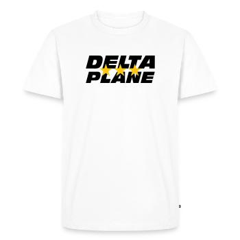 Logo Delta Plane Étoiles d'Excellence - T-shirt Premium bio Homme - blanc - Devant - Nico (187cm)