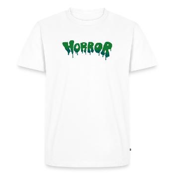 Horror Blue Green Drops - Men's Premium Organic T-Shirt - white - Front - Nico (187cm)