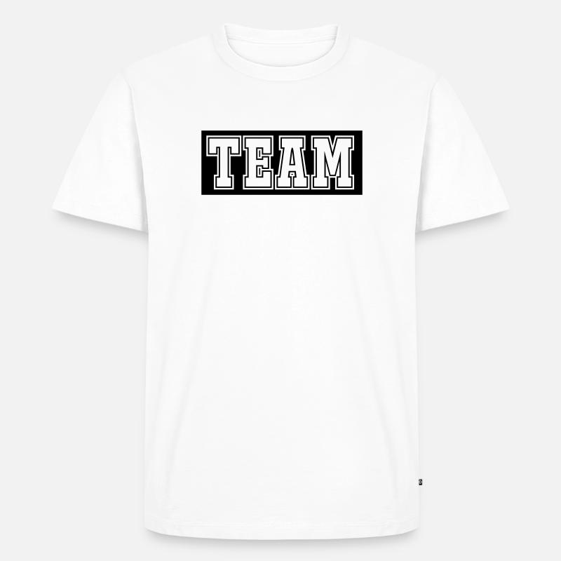 team - Männer Premium Bio T-Shirt - Weiß