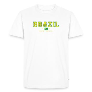 Brésil - T-shirt Premium bio Homme - blanc - Devant - Nico (187cm)