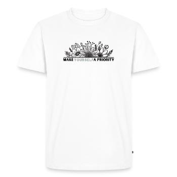 Conception de cadre floral pour vous-même - T-shirt Premium bio Homme - blanc - Devant - Nico (187cm)