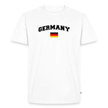 Drapeau allemand - T-shirt Premium bio Homme - blanc - Devant - Nico (187cm)