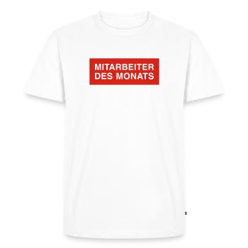 employee of the month - Men's Premium Organic T-Shirt - white - Front - Nico (187cm)