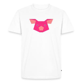 cochon - T-shirt Premium bio Homme - blanc - Devant - Nico (187cm)