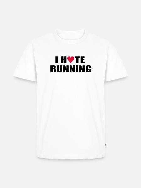 run - Men's Premium Organic T-Shirt - white
