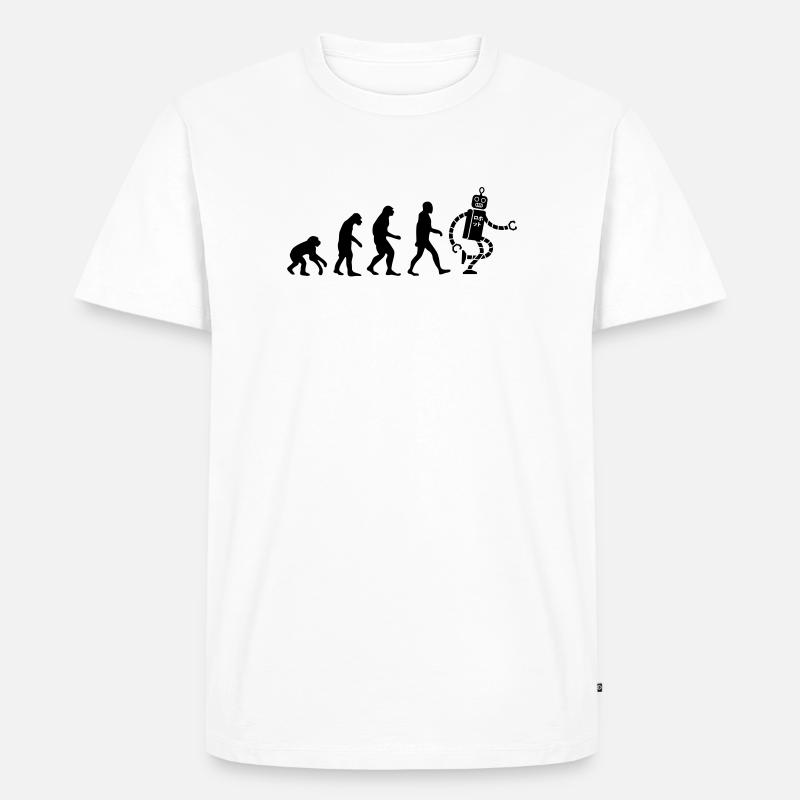 evolution robot - Men's Premium Organic T-Shirt - white