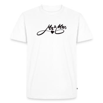Design d’amour romantique avec motif de cœur - T-shirt Premium bio Homme - blanc - Devant - Nico (187cm)
