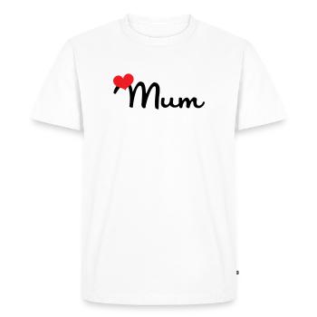 Maman d'Amour - Fête des Mères - T-shirt Premium bio Homme - blanc - Devant - Nico (187cm)