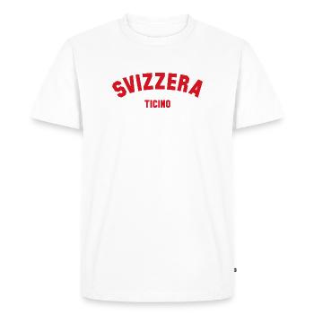 TICINO Svizzera Suisse Suisse - T-shirt Premium bio Homme - blanc - Devant - Nico (187cm)