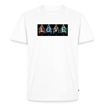 Bud Love - Men's Premium Organic T-Shirt - white - Front - Nico (187cm)