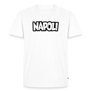 Lettrage de Naples - T-shirt Premium bio Homme - blanc - Devant - Nico (187cm)