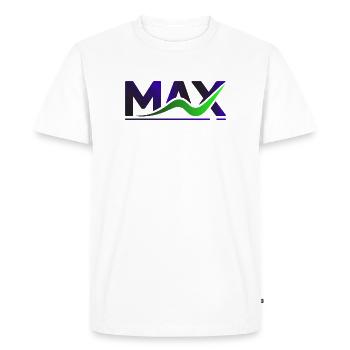 T-shirt du logo dégradé d’ondes MAX - T-shirt Premium bio Homme - blanc - Devant - Nico (187cm)