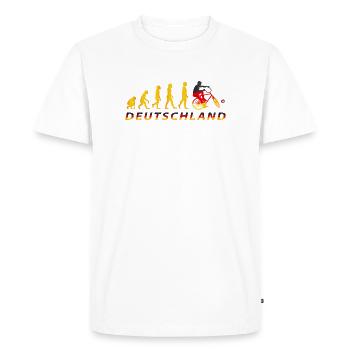 Cycling, Cycleball, Indoor Cycling, Evolution - Men's Premium Organic T-Shirt - white - Front - Nico (187cm)