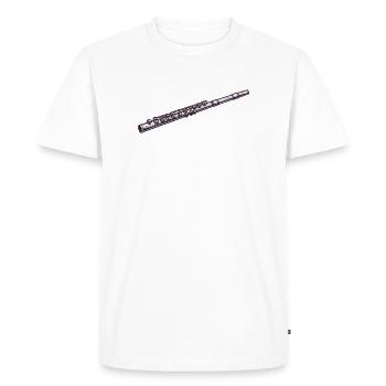 Line Flute Illustration - Men's Premium Organic T-Shirt - white - Front - Nico (187cm)