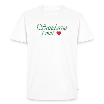 The Sands in My Heart - Men's Premium Organic T-Shirt - white - Front - Nico (187cm)