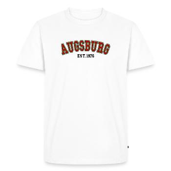 Augsbourg Fondée en 1976 - T-shirt Premium bio Homme - blanc - Devant - Nico (187cm)