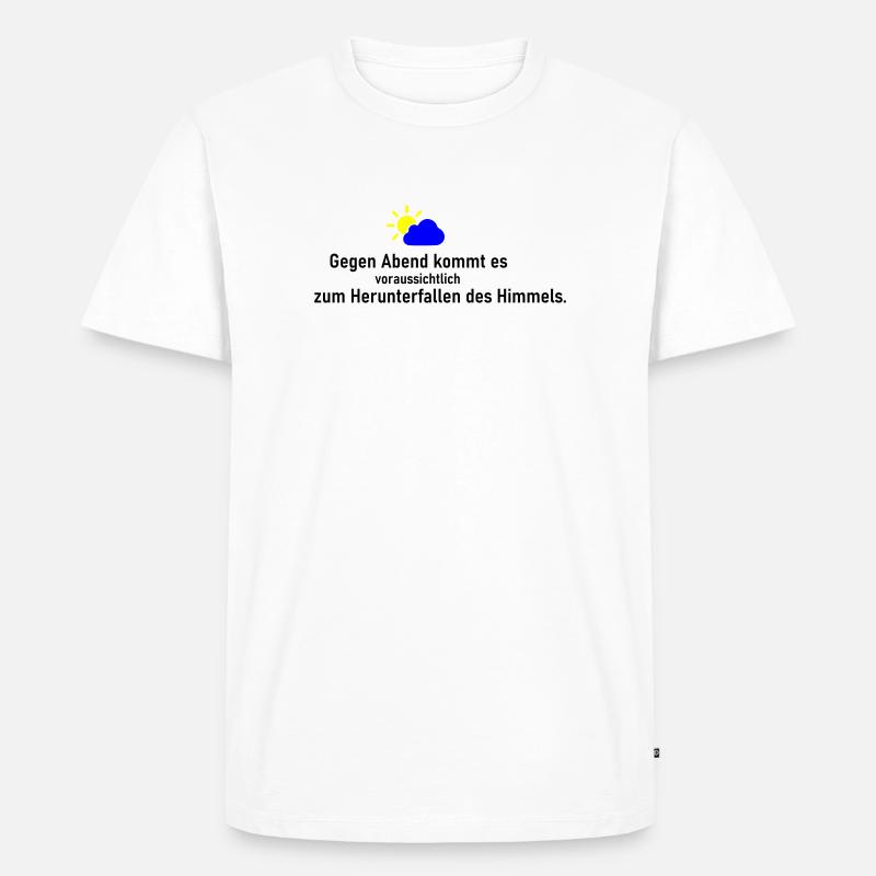 Himmel runter - Männer Premium Bio T-Shirt - Weiß