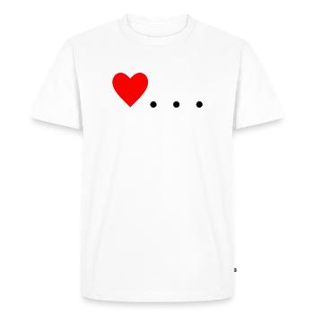 Cœur à trois points – Conception de symboles - T-shirt Premium bio Homme - blanc - Devant - Nico (187cm)