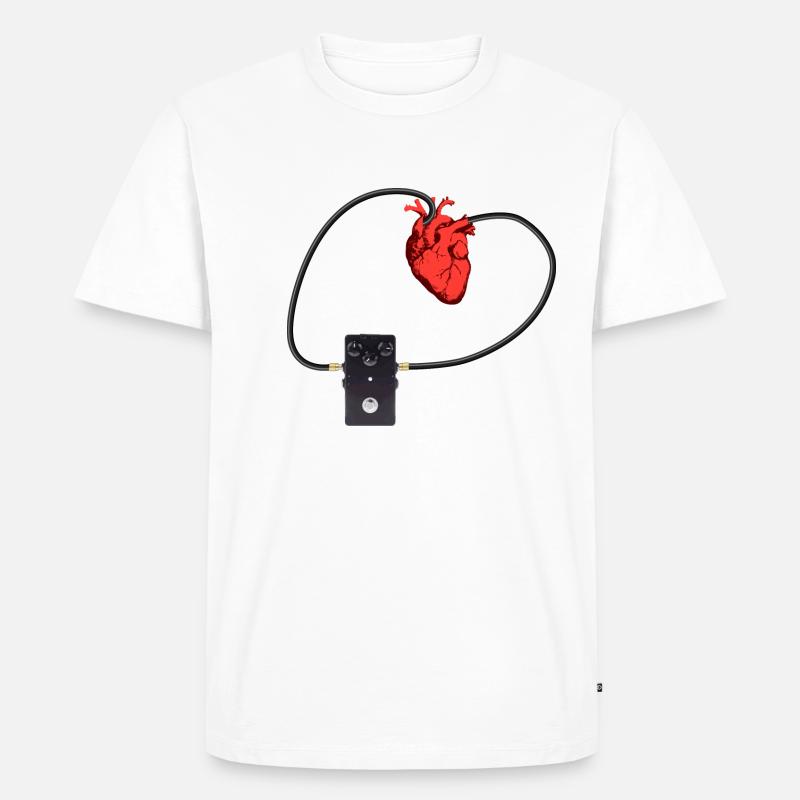 Phaser Herz - Männer Premium Bio T-Shirt - Weiß