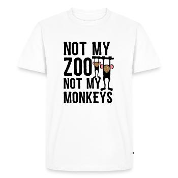 pas mon zoo pas mes singes 1 - T-shirt Premium bio Homme - blanc - Devant - Nico (187cm)