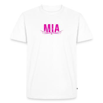 MIA décoré - T-shirt Premium bio Homme - blanc - Devant - Nico (187cm)