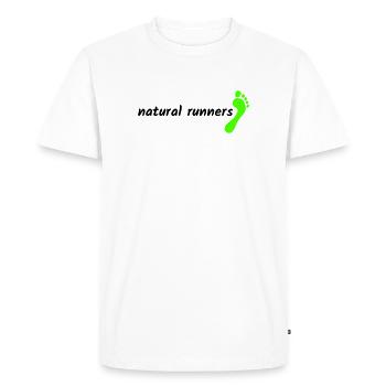 Barefoot Natural Runners 2023 Paysage 1 ligne - T-shirt Premium bio Homme - blanc - Devant - Nico (187cm)