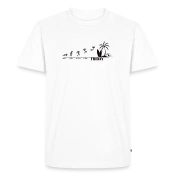 Finally Friday Beach Evolution - Men's Premium Organic T-Shirt - white - Front - Nico (187cm)