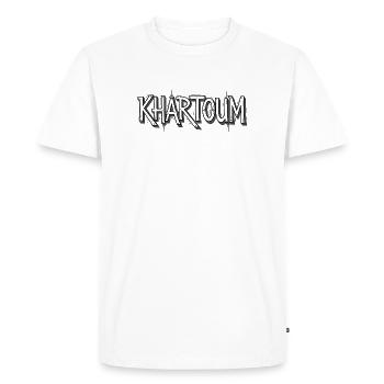 Lettrage de Khartoum dans le style graffiti - T-shirt Premium bio Homme - blanc - Devant - Nico (187cm)