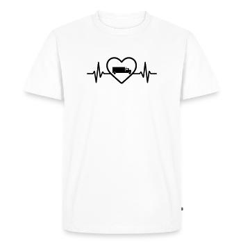 Truck Driver Heart Transport - Men's Premium Organic T-Shirt - white - Front - Nico (187cm)