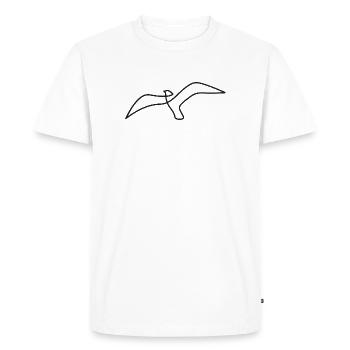 Bird sketch – elegant motif for nature lovers - Men's Premium Organic T-Shirt - white - Front - Nico (187cm)