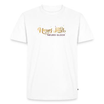 Nouvelle année, nouvelle chance - T-shirt Premium bio Homme - blanc - Devant - Nico (187cm)