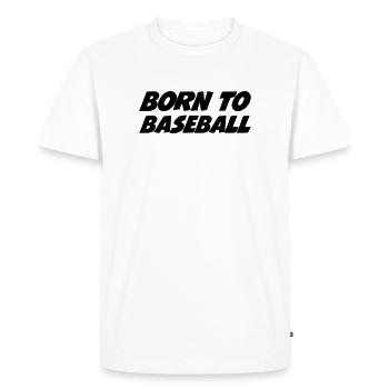 Born to Baseball - T-shirt Premium bio Homme - blanc - Devant - Nico (187cm)