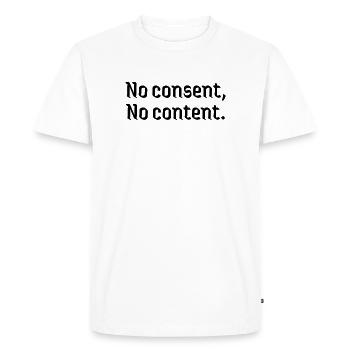 Deepfakes sans consentement, aucun contenu n’est affecté - T-shirt Premium bio Homme - blanc - Devant - Nico (187cm)