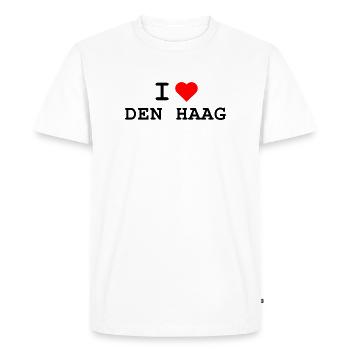 J’adore La Haye - J’adore La Haye - T-shirt Premium bio Homme - blanc - Devant - Nico (187cm)