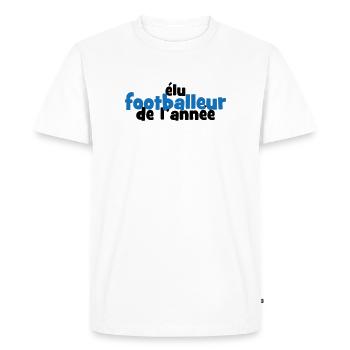 Footballeur de l'Année : Dominez le Classement - T-shirt Premium bio Homme - blanc - Devant - Nico (187cm)