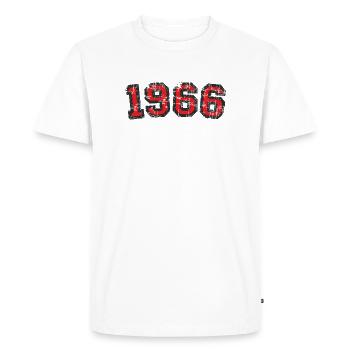 Jahr 1966 Geburtstag Jahrgang Design (Rot) - Männer Premium Bio T-Shirt - Weiß - Vorne - Nico (187cm)