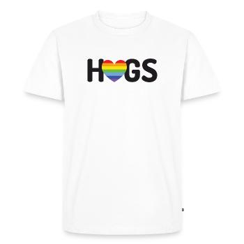 LGBT Hugs - Men's Premium Organic T-Shirt - white - Front - Nico (187cm)