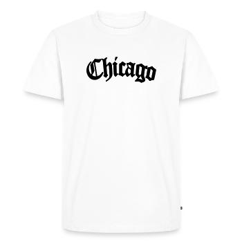 Chicago - Men's Premium Organic T-Shirt - white - Front - Nico (187cm)