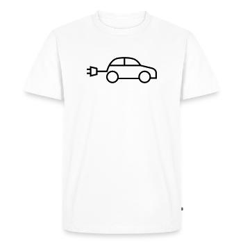 voiture électrique voiture électrique voiture électrique - T-shirt Premium bio Homme - blanc - Devant - Nico (187cm)