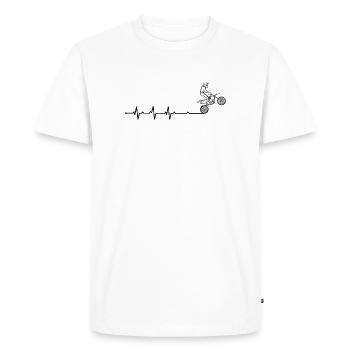 BMX Daredevil Silhouette - T-shirt Premium bio Homme - blanc - Devant - Nico (187cm)