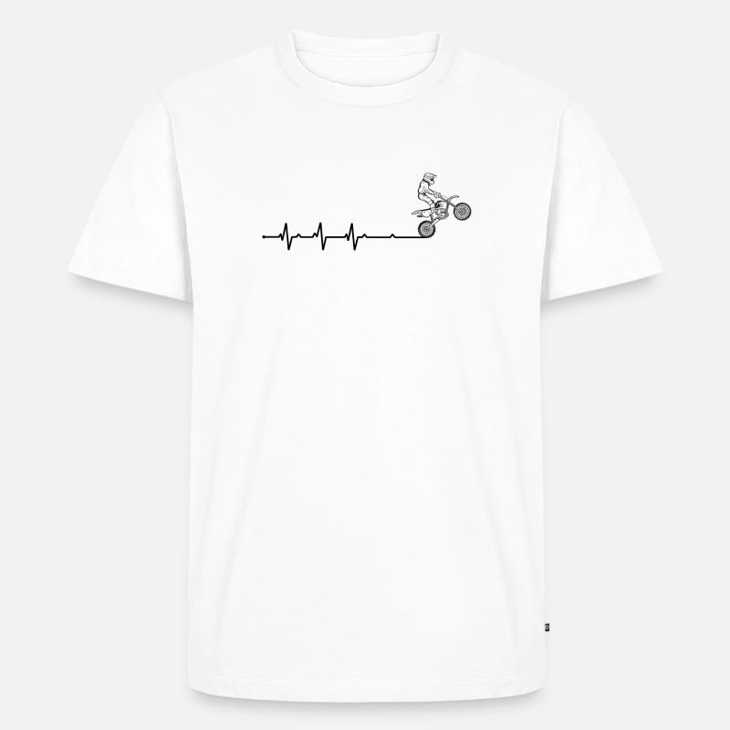 BMX Daredevil Silhouette - Männer Premium Bio T-Shirt - Weiß