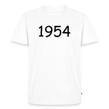 1954 70th birthday birthday template black - Men's Premium Organic T-Shirt - white - Front - Nico (187cm)