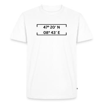 Coordinates Uster Minimalist - Men's Premium Organic T-Shirt - white - Front - Nico (187cm)