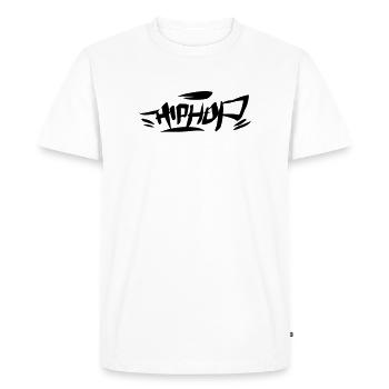 Graffiti Tag HipHop Simple 01 1C - T-shirt Premium bio Homme - blanc - Devant - Nico (187cm)