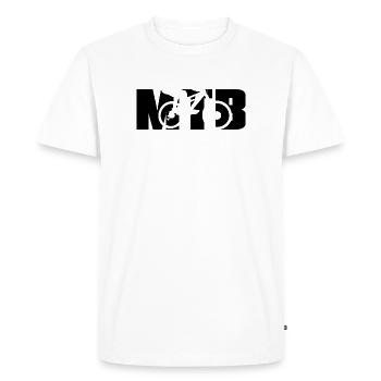 MTB Mountain Bike Design - Men's Premium Organic T-Shirt - white - Front - Nico (187cm)