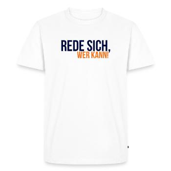 GIUDAN Youth Word 25 Collection Talk to Yourself Who Can - Men's Premium Organic T-Shirt - white - Front - Nico (187cm)