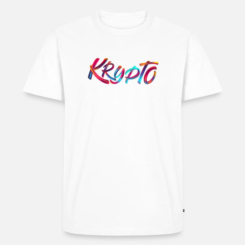 Krypto / Crypto - Männer Premium Bio T-Shirt - Weiß