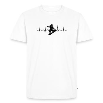Motif de snowboard avec valeur de reconnaissance - T-shirt Premium bio Homme - blanc - Devant - Nico (187cm)