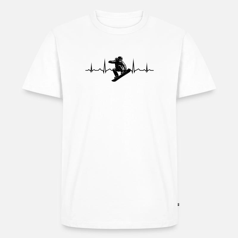 Snowboard Motiv mit Wiedererkennungswert - Männer Premium Bio T-Shirt - Weiß